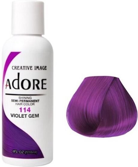 Adore Semi Permanent Hair Color 114 Violet Gem 118 ml