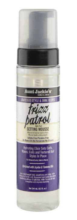 Aunt Jackie’s Grapeseed Frizz Patrol Mousse 8oz.