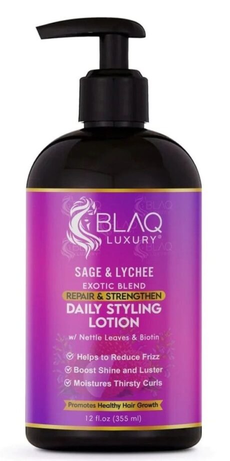 Blaq Luxury Sage & Lychee Daily Styling Lotion 12oz.